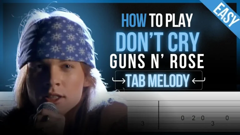 DON'T CRY by GUNS N' ROSE - Guitar Tutorial and TAB EASY